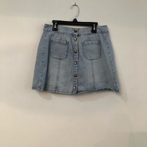 Button up jean skirt